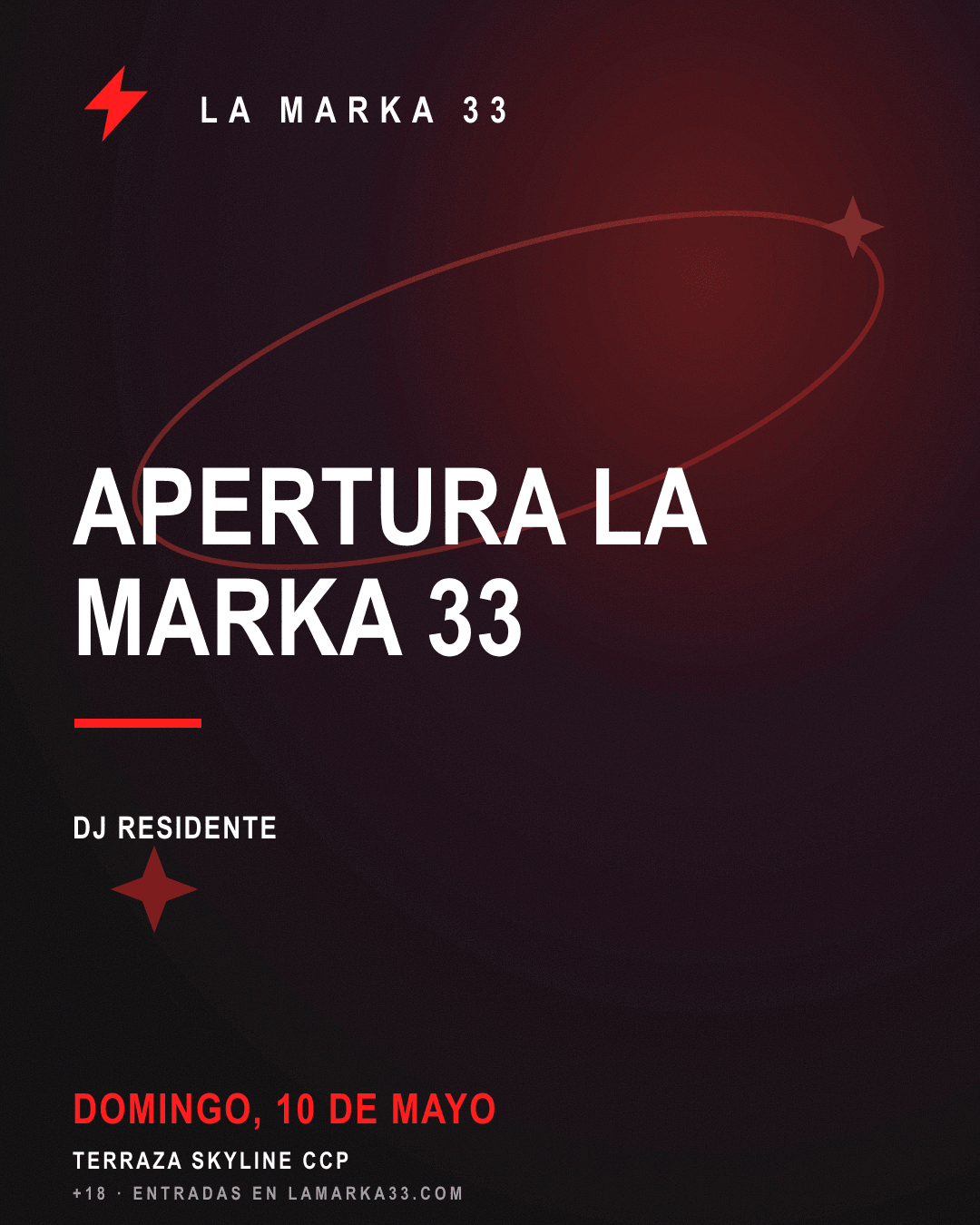 Flyer Apertura La Marka 33