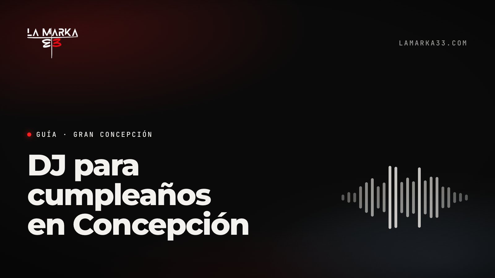 Guía La Marka 33: DJ para cumpleaños en Concepción
